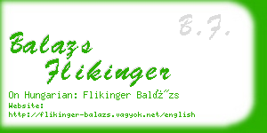 balazs flikinger business card